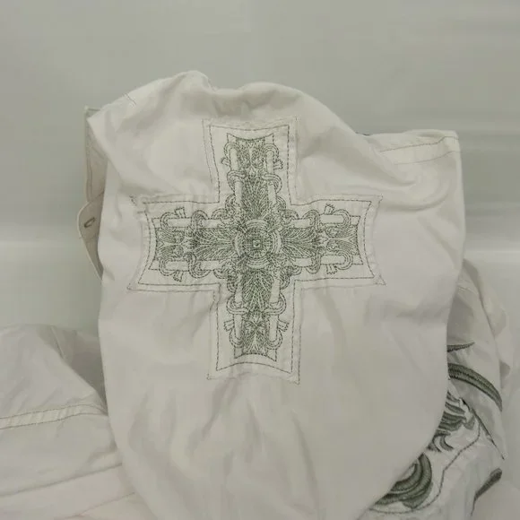 Roar Men's Embroidered Crest Design Button Front Collared Shirt Size Small - Picture 8 of 11